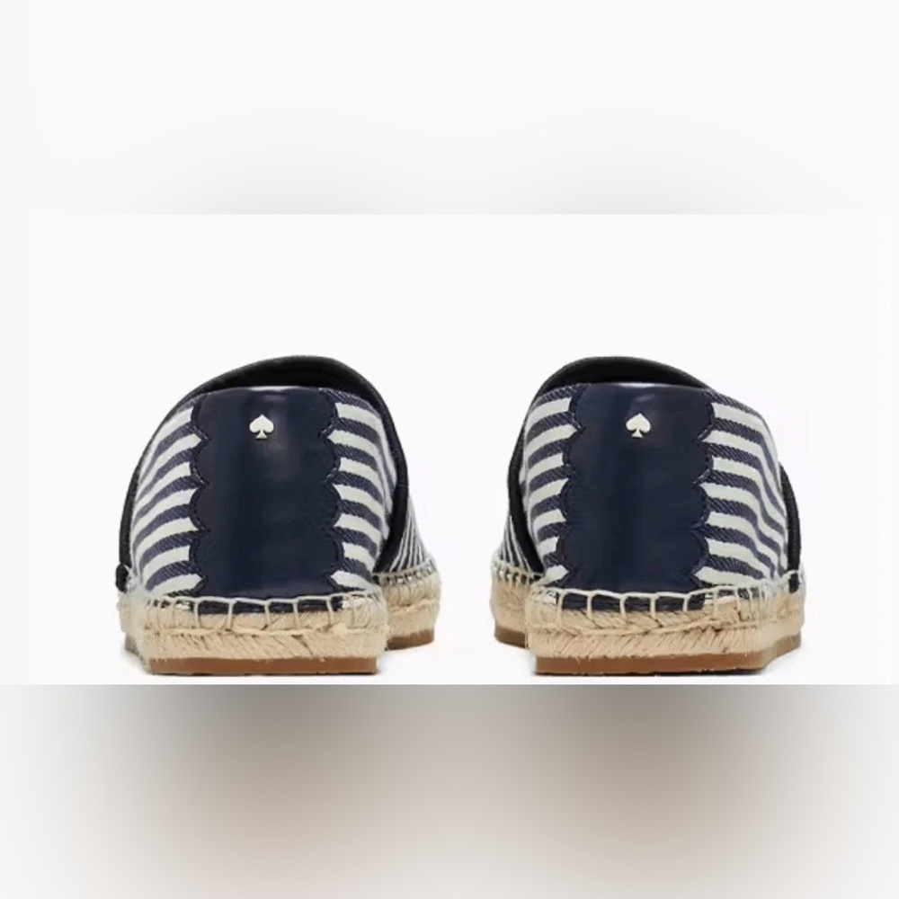 Kate Spade Navy and White‎ Striped Espadrilles with Red Crab Detail - Picture 4 of 10